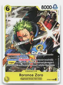 Roronoa Zoro ST29-014 SR Foil One Piece Starter Deck 29: Egghead English NM - Image 1