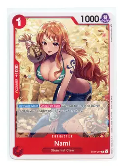 Nami (Tournament Pack Vol. 3) Participant ST01-007 PR Normal One Piece Promo NM - Image 1
