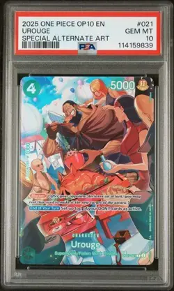 2024 One Piece OP10 EN Special Alternate Art #021 Urouge PSA 10 GEM MINT - Image 1