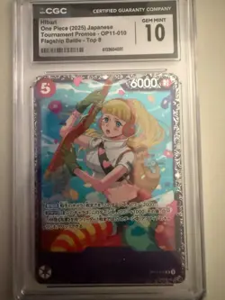 Bandai Hibari OP11-010 CGC 10 Flagship Battle Tournament Promo One Piece CCG - Image 1