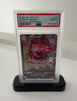 2026 ONE PIECE JAPANESE PROMOS OFFICIAL EVENT PRIZE #108 JEWELRY BONNEY PSA 10 - Image 1
