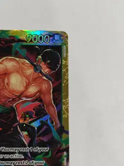 One Piece TCG Roronoa Zoro OP06-118 SEC PRB02 reprint Secret Rare English Green - Image 3