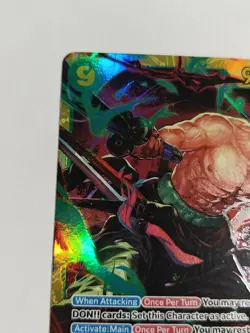 One Piece TCG Roronoa Zoro OP06-118 SEC PRB02 reprint Secret Rare English Green - Image 4