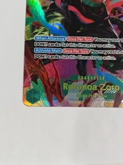 One Piece TCG Roronoa Zoro OP06-118 SEC PRB02 reprint Secret Rare English Green - Image 5