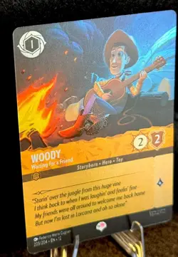 Disney Lorcana Woody - Waiting for a Friend (Epic) 205/204 Wilds Unknown Holo NM - Image 2