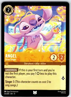 Angel - Siren Singer 25/204 Uncommon Winterspell NM Lorcana Disney - Image 1