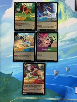 Disney Lorcana Reign of Jafar League Play OP FOIL PROMO Cards Set of 5 - Image 1