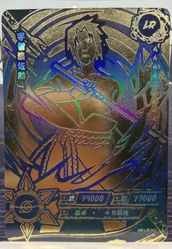 Kayou Naruto Doujin Trading Card GOLD Foil Textured NR-LR-002 Uchiha Sasuke NM - Image 1