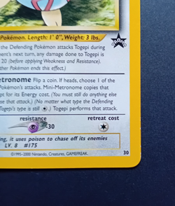 Pokemon Card: Wizards Black Star Promo: Togepi 30 - Image 5