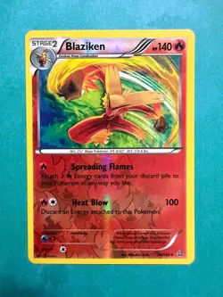Pokemon TCG Cards Blaziken 28/160 Primal Clash Reverse Holo Rare NM - Image 1