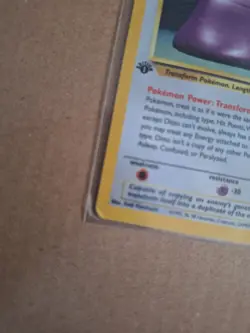 1st Edition Ditto 3/62 Fossil Pokemon Card Holo Foil Rare MP - Image 3