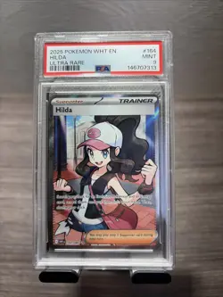 2025 Pokemon White Flare WHT En Hilda Ultra Rare #164 PSA 9 - Image 1