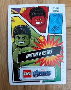 LEGO Marvel Avengers Card LE30 Comic Hulk vs. Red Hulk 2023 - Image 2