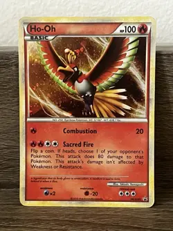Pokemon Card Ho-Oh HGSS01 Holo Promo Heart Gold Soul Silver Near Mint - Image 1