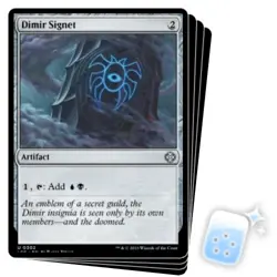DIMIR SIGNET X4 The Lost Caverns Of Ixalan: Commander Magic MTG MINT CARD - Image 1