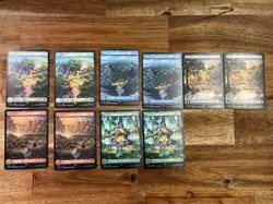 Magic the Gathering Chocobo Track Foil Lands Lot of 10 Japanese Cards - Image 1