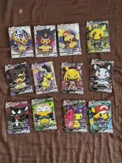 Pokemon Anime Holographic Cosplay Pikachu Cards Set Of 55 (FAN ART) sealed - Image 3