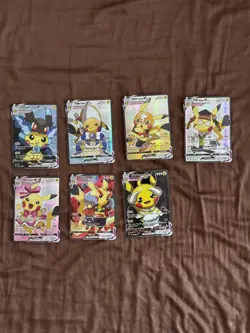 Pokemon Anime Holographic Cosplay Pikachu Cards Set Of 55 (FAN ART) sealed - Image 5