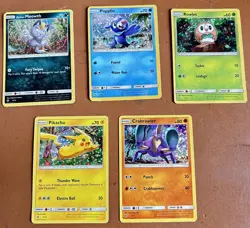 5x 2017 McDonald's Pokemon Cards including Pikachu and Meowth - Image 1