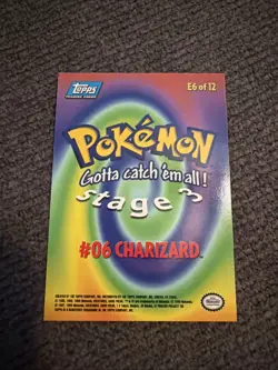 Pokemon Topps Charizard E6 of 12 Stage 3, Blue Label Non-Holo Card #06 - Image 2