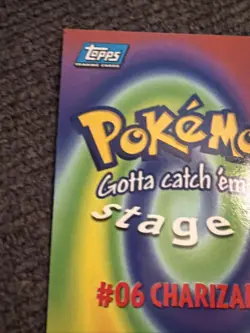 Pokemon Topps Charizard E6 of 12 Stage 3, Blue Label Non-Holo Card #06 - Image 5