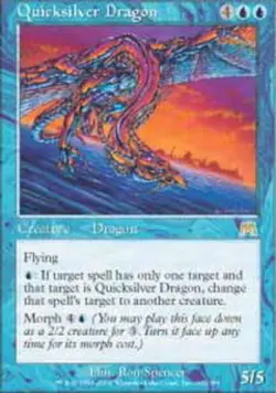 Quicksilver Dragon ~ Heavily Played Onslaught MTG Magic UltimateMTG Blue Card - Image 1