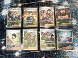 Pokemon TCG Holo Full Art Trainer Card Lot of 8 From SWSH + SV Erika Jacq Larry - Image 1