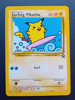 Pokemon Card: Wizards Black Star Promo: Surfing Pikachu 28 - Image 1