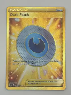 Dark Patch 216/196 Lost Origin Secret Rare Full Art Trainer Gold Pokemon Card NM - Image 1