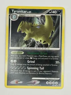 Tyranitar 30/100 Stormfront Rare Regular Pokemon Card LP - Image 1