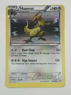 Haxorus 88/101 Noble Victories Holo Rare Miscut Error Pokemon Card MP - Image 1
