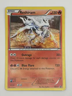 Reshiram BW23 Black & White Black Star Promos Holo Pokemon Card MP - Image 1