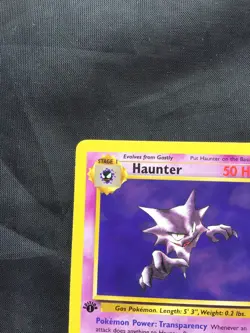 Pokemon Cards: Fossil 1st Edition Rare: Haunter 21/62 - Image 2