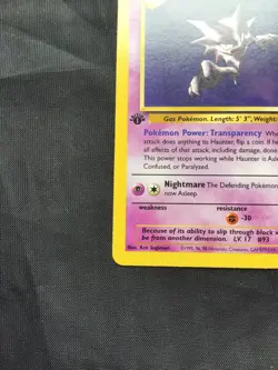 Pokemon Cards: Fossil 1st Edition Rare: Haunter 21/62 - Image 5