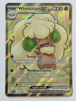 Pokemon TCG Whimsicott ex 157/086 White Flare Ultra Rare NM - Image 1
