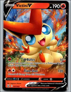 Pokemon TCG SWSH05: Battle Styles Victini V 021/163 Ultra Rare 2021 - Image 1