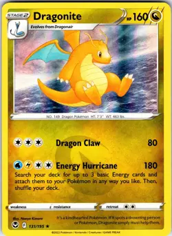 Dragonite 131/195 Holo Rare Silver Tempest Pokemon Near Mint - Image 1