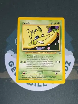 Pokemon TCG Celebi Rare 16/64 Neo Revelation Regular LP - Image 1