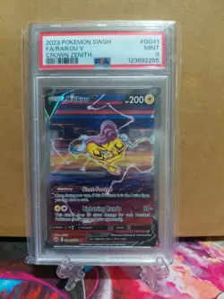 Pokemon TCG Raikou v Crown Zenith: Galarian Gallery Holo Ultra Rare PSA 9 - Image 1