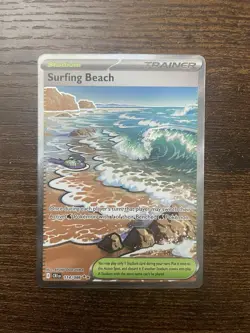 Surfing Beach 114/086 Ultra Rare Chaos Rising Pokemon Holo Near Mint - Image 1