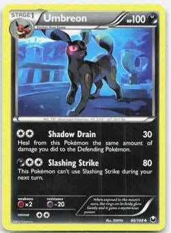 Umbreon 60/108 Uncommon Dark Explorers Pokemon Near Mint - Image 1