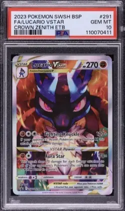 Pokemon Lucario VSTAR SWSH291 Holo Promo 2023 English PSA 10 - Image 1