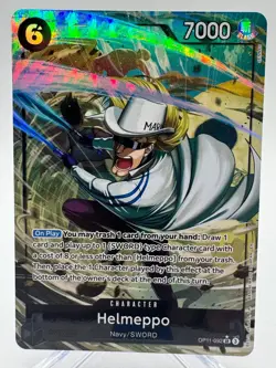 Helmeppo OP11-092 SR Alt Art A Fist Of Divine Speed One Piece Card Game English - Image 1