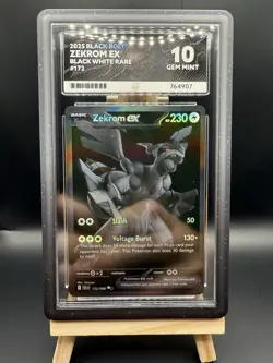 Pokemon TCG Zekrom EX Monochrome Black Bolt 172/086 BWR ACE 10 PERFECT SUBGRADES - Image 1