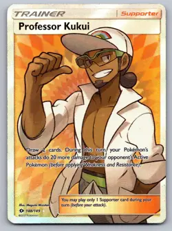 Professor Kukui (Full Art) 148/149 Holo Ultra Rare SM Base Set Pokemon HP - Image 1