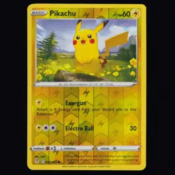 Pikachu 049/203 Evolving Skies Reverse Holo Pokemon TCG LP - Image 1