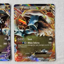Black Kyurem + White Kyurem EX Pokemon Holo BW Plasma Storm 2012 - Near Mint NM - Image 3