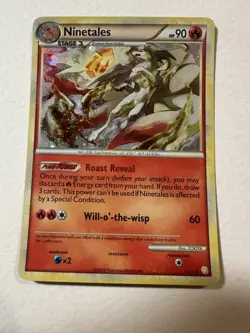 Ninetales 7/123 HeartGold & Soulsilver Holo Rare Pokemon TCG LP - Image 1