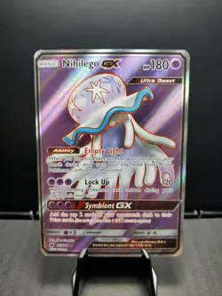Pokemon TCG Nihilego GX (Full Art) 103/111 S&M Crimson Invasion 2017 Holo NM - Image 1