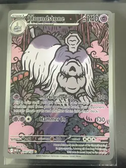 Pokemon Houndstone Illustration Rare Holo 145/132 Me01: Mega Evolution - Image 1